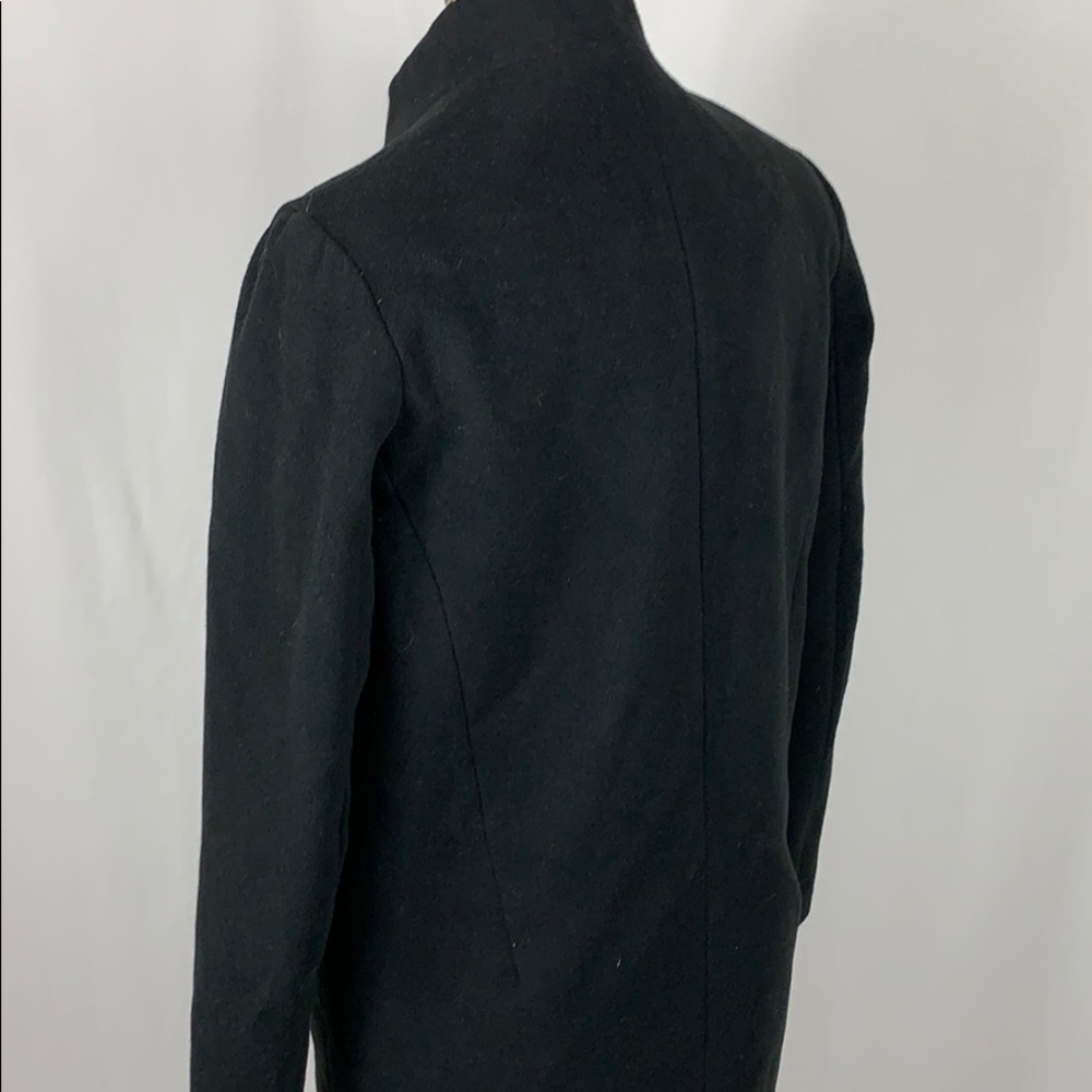 Zara Basic Overcoat Jacket Black Xs - image 2
